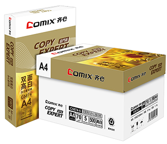 齐心（comix）齐心多功能复印纸 双面打印纸 C5874-5 金齐心高白复印纸70克 A4 5包/