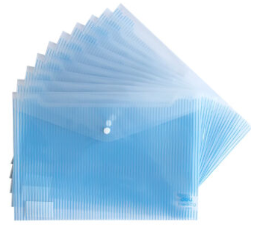 得力(deli) 5630 A4条纹半透明按扣文件袋