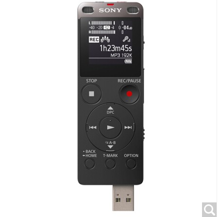 索尼（SONY）商务录音笔 数码录音棒 快充可扩展 ICD-UX565F(8G内存) 黑色、银色