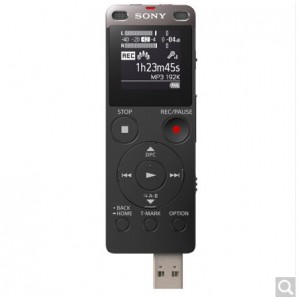 索尼（SONY）商务录音笔 数码录音棒 快充可扩展 ICD-UX565F(8G内存) 黑色、银色