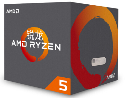 AMD 锐龙 5 2600X 处理器 6核12线程 AM4 接口 3.6GHz 盒装CPU处理器