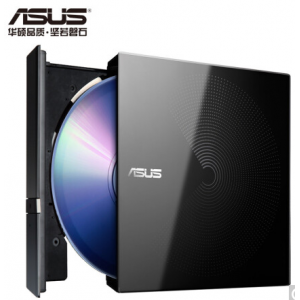 华硕(ASUS) 8倍速 USB2.0 外置移动DVD光驱 黑色(兼容Win7、Win10和苹果 操