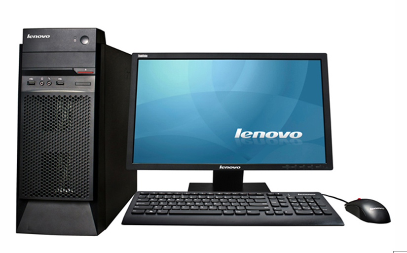 联想台式电脑 启天M415-B053 i3-61004G1T集显DVDRW19.5寸显示器 黑色