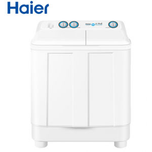 海尔 Haier 9公斤大容量半自动双缸洗脱机 洗大件更轻松 强劲动力 高效洁净 XPB90-699