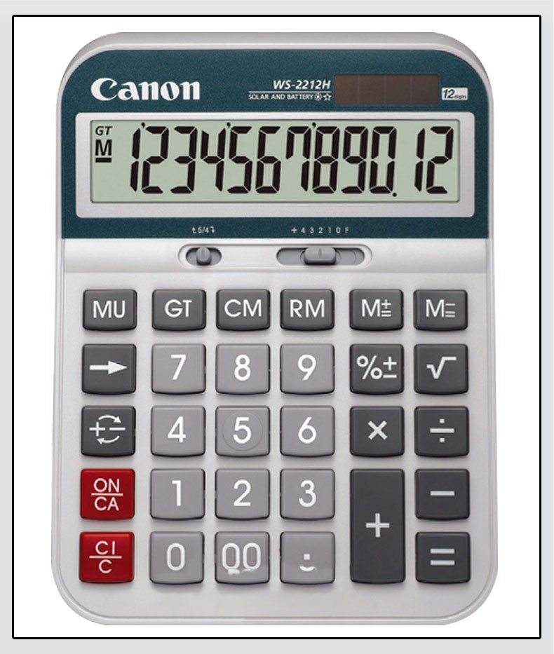 佳能计算器WS-2212H